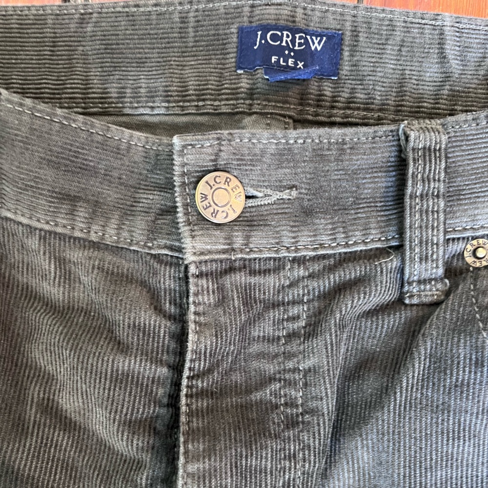 J. Crew Olive Corduroy Pants, 32x32
